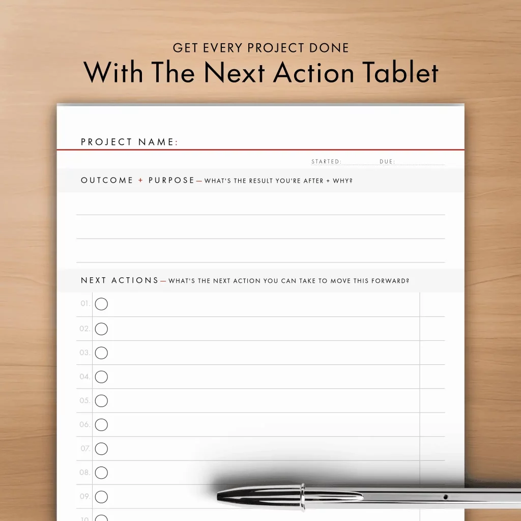 Next-action-tablet-and-project-planner-by-125Method™